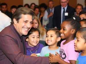 Celebrități implicate în proiecte caritabile cu copii.