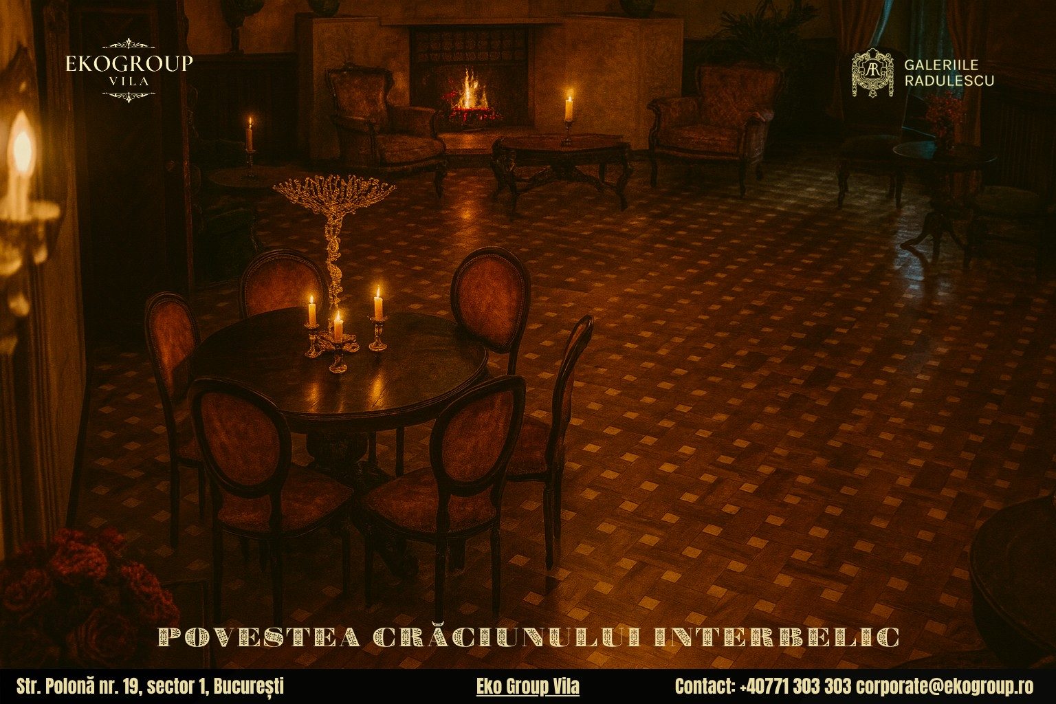 Târg de Crăciun cu parfum interbelic la Eko Group Vila: o eleganță aparte a anilor ’30 3 Târg de Crăciun cu parfum interbelic la Eko Group Vila: o eleganță aparte a anilor ’30